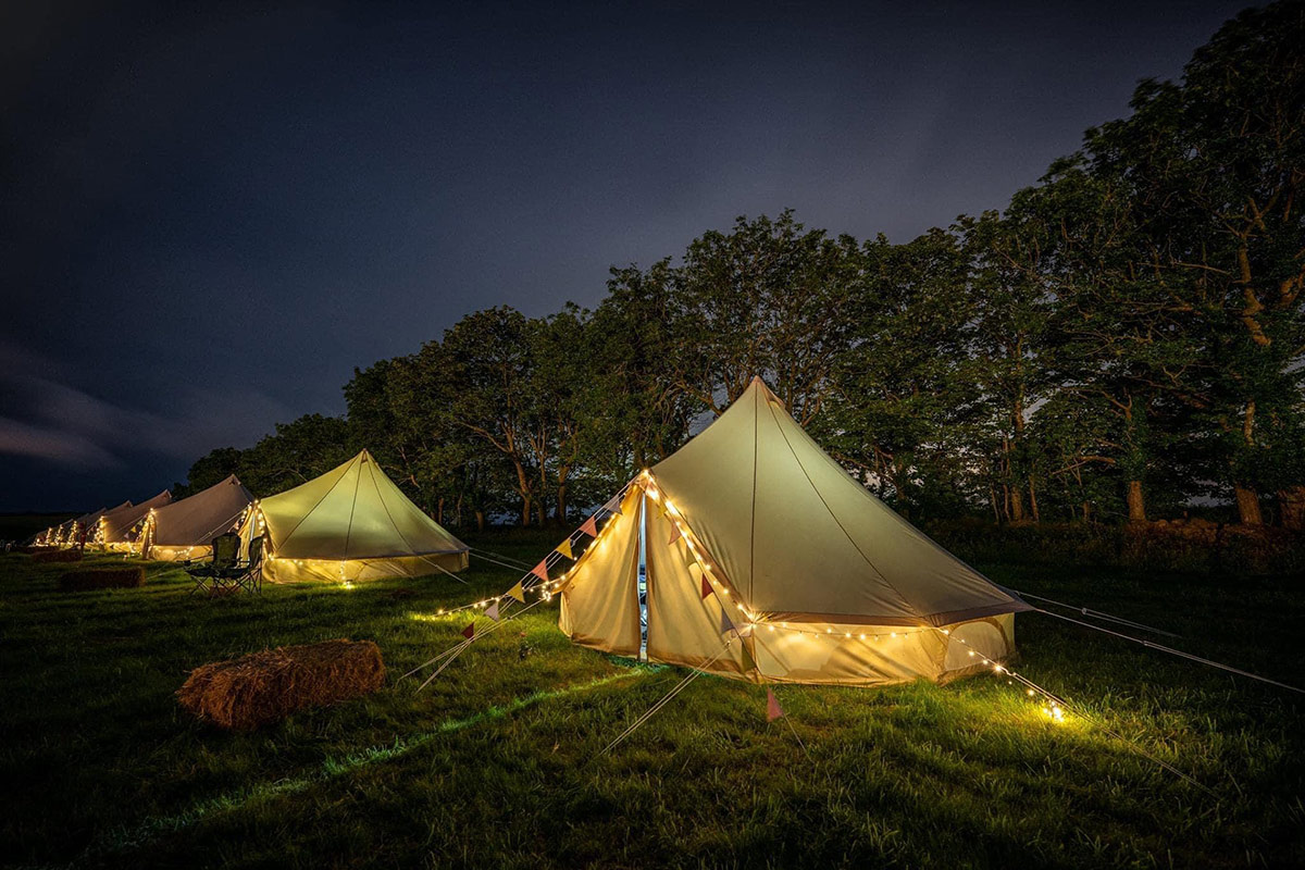 Shortlake Farm Glamping Luxury Bell Tent in Dorset